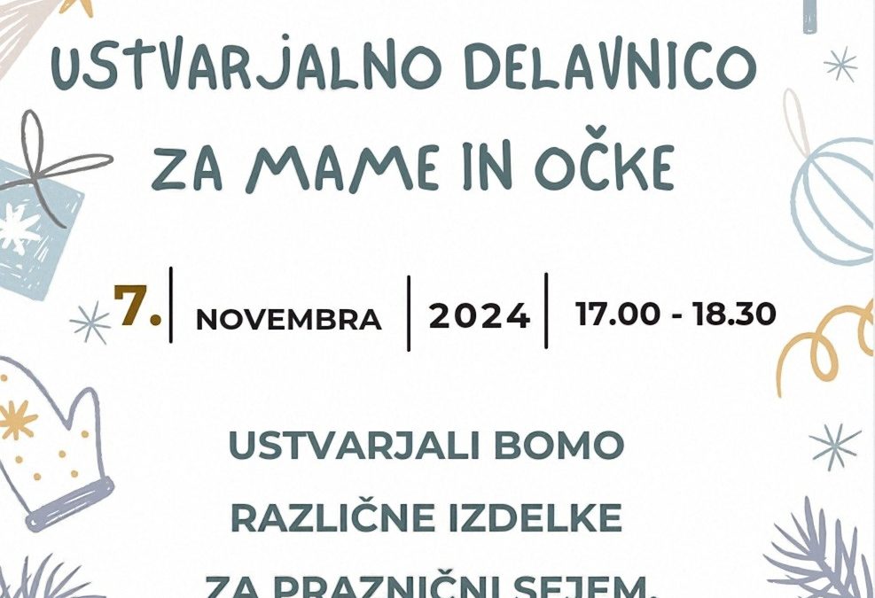 VABILO ZA VELIKE USTVARJALNE ROKE